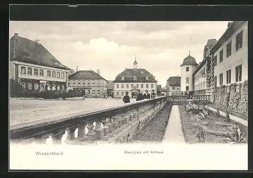 AK Wiesentheid, Marktplatz mit Rathaus