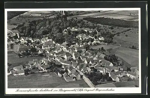 AK Aschbach im Steigerwald /Ofr., Teilansicht, Fliegeraufnahme