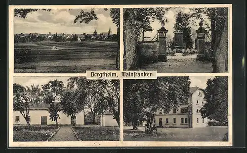 AK Bergtheim /Mainfranken, Gasthaus, Ortspartien