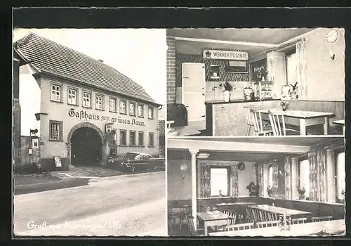 AK Kronungen /Ufr., Gasthaus zum grünen Baum, Innenansichten