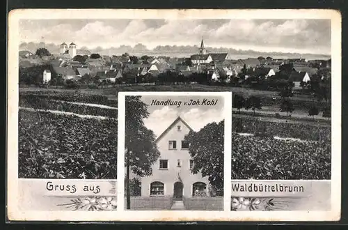 AK Waldbüttelbrunn, Handlung von Joh. Kohl, Teilansicht