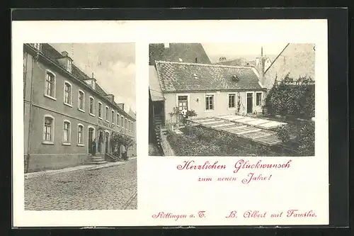 AK Röttingen / Tauber, Gasthaus von Balthasar Albert, Hof
