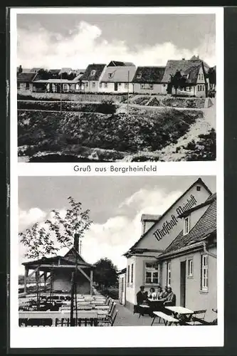 AK Bergrheinfeld, Gasthaus zur Mainluft, Ortsansicht