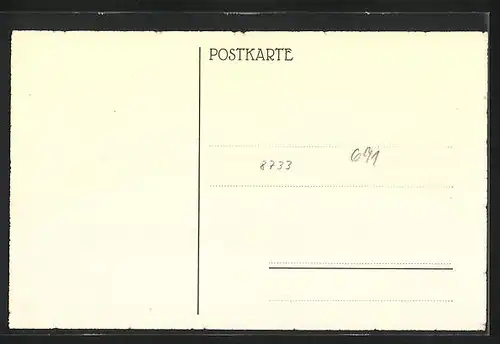 Künstler-AK Bad Bocklet, Ortspartie