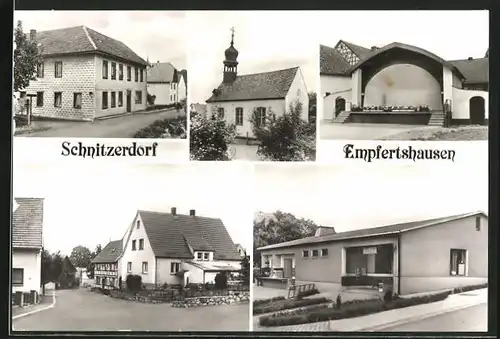 AK Empfertshausen, Gasthaus Adler, Kirche, Freilichtbühne, Kaufhalle