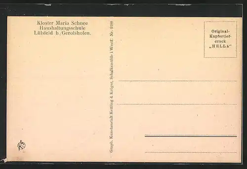 AK Lülsfeld, Kloster Maria Schnee, Haushaltungsschule, St. Josefshaus