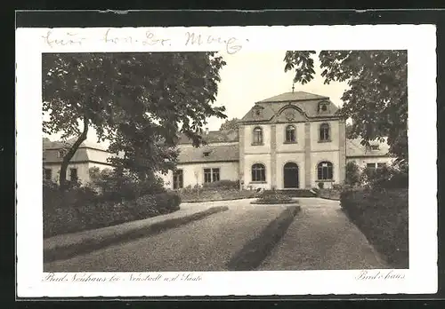 AK Bad Neuhaus b. Neustadt /Saale, Blick zum Badehaus