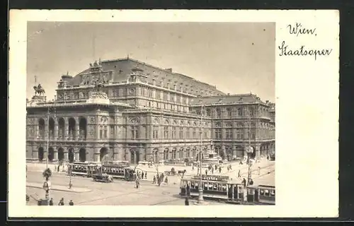 AK Wien, Staatsoper, Strassenbahn