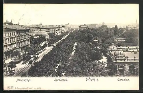 AK Wien, Park-Ring, Stadtpark, Strassenbahn