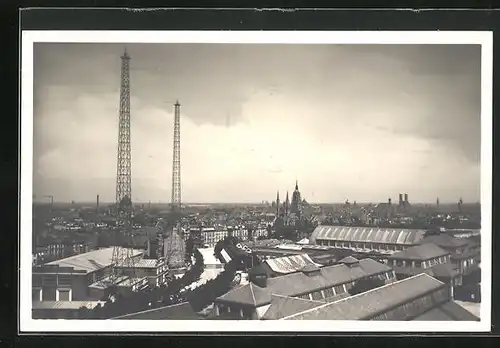 AK München, Verkehrs-Ausstellung 1925, Aussicht vom Leuchtturm