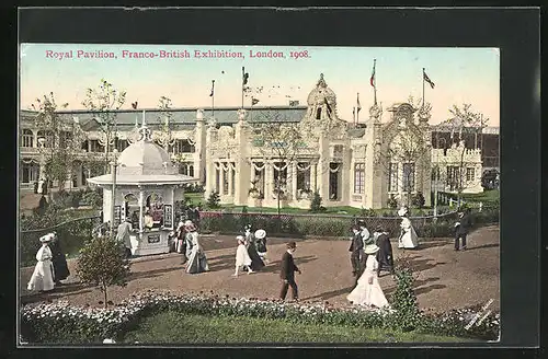 AK London, Franco-Britisch Exhibition 1908, Royal Pavillon