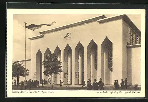 AK Düsseldorf, Grosse Ausstellung 1926, Gesolei, Sporthalle