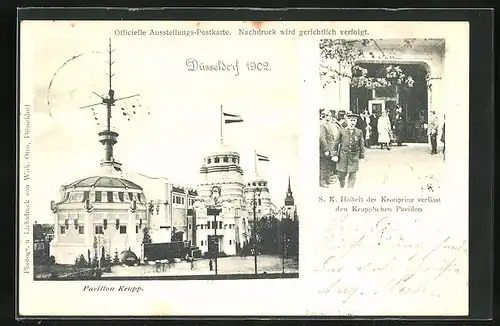 AK Düsseldorf, Ausstellung 1902, Pavillon Krupp