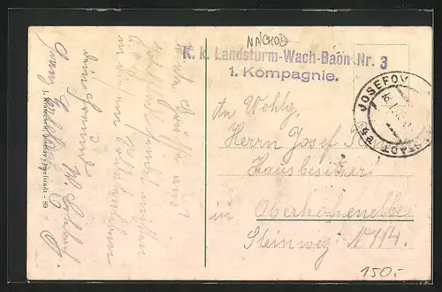 AK Josefstadt / Josefov / Jaromer, Artilleriekaserne, Innenhof, Glockenturm