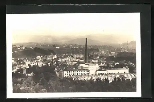 AK Hronov, Teilansicht mit Fabriken