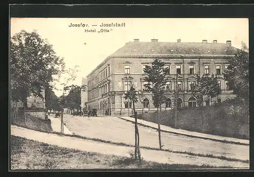 AK Josefstadt / Josefov / Jaromer, Hotel Otta an der Hauptstrasse