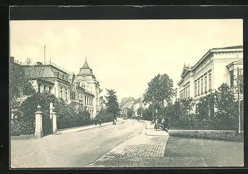 AK Braunau i. B., Kaiserstrasse mit Villen