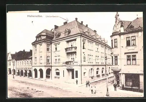 AK Hohenelbe, Unionbank an der Hauptstrasse