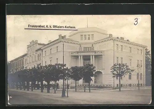 AK Franzensbad, K.k. Offiziers-Kurhaus