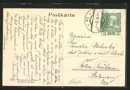 AK Franzensbad, Morgenzeile, Strassenpartie