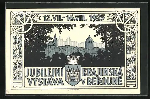 AK Beraun / Beroun, Jubilejni Krajinská Vystava v Beroune 1925, Ausstellung