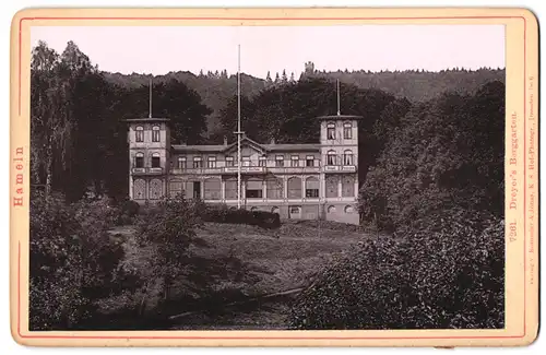 Fotografie Römmler & Jonas, Dresden, Ansicht Hameln, Blick auf Gasthaus Dreyer`s Berggarten