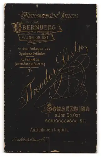 Fotografie Theodor List, Schaerding, Schlossgasse 5, Portrait Mutter im Biedermeierkleid mit Kind, Mutterglück