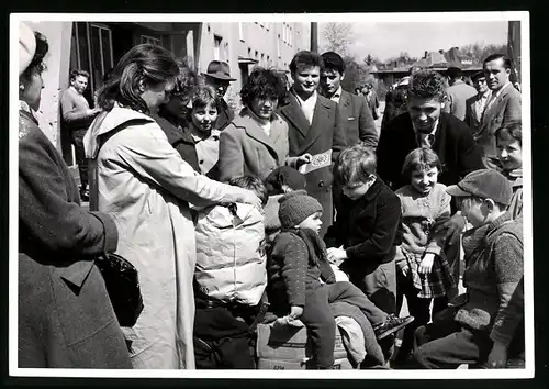 Fotografie unbekannter Fotograf, Ansicht Berlin-Marienfelde, Aufnahmelager für Flüchtlinge aus dem Ostsektor 1960
