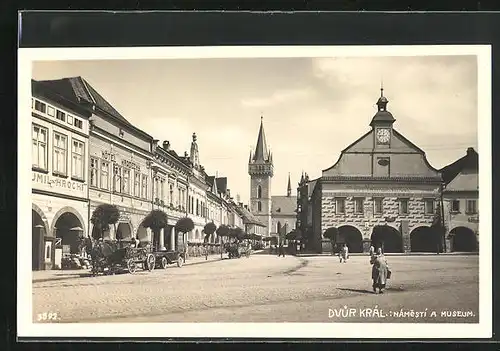 AK Dvur Králové n. Lab., Namesti a museum