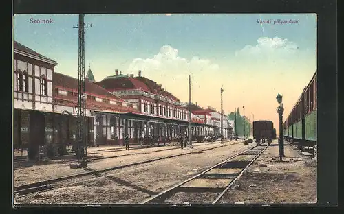 AK Szolnok, Vasuti Palyaudvar, Bahnhof