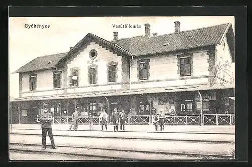 AK Gyekenyes, Vasutallomas, Bahnhof