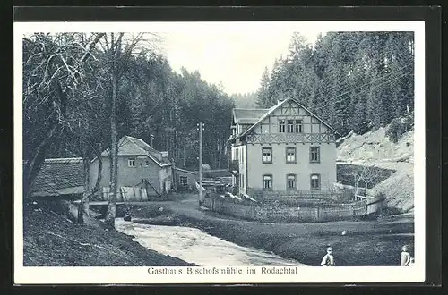 AK Bischofsmühle, Gasthaus Bischofsmühle im Rodachtal