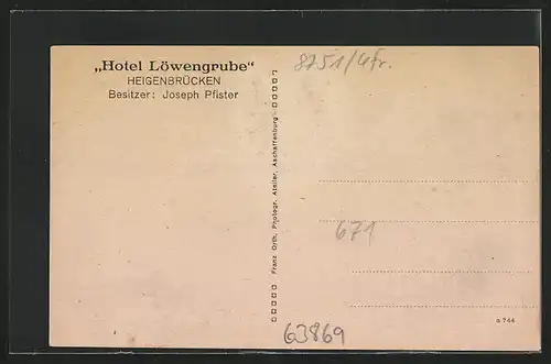 AK Heigenbrücken, Hotel Löwengrube