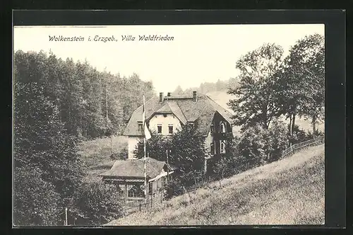 AK Wolkenstein, Hotel Villa Waldfrieden