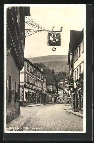 AK Miltenberg a. Main, Hauptstrasse mit Geschäften