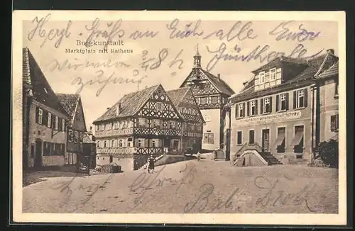 AK Burgkunstadt, Marktplatz mit Rathaus