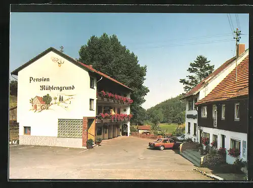 AK Bischofsheim-Oberweissenbrunn /Rhön, Gasthof und Pension zum Mühlengrund