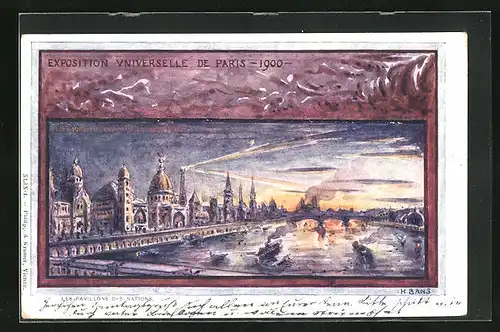 Künstler-AK Paris, Exposition universelle de 1900, Les Pavillons des Nations