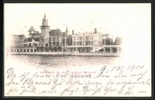 AK Paris, Exposition universelle de 1900, Pavillons Étrangere, Bosnie, Hongrie, Grande Bretagne