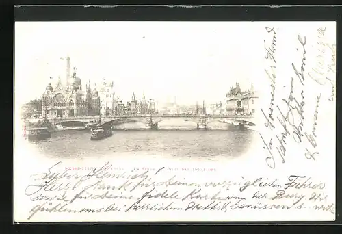 AK Paris, Exposition universelle de 1900, La Seine au Pont des Invalides