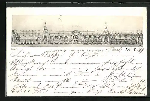 AK Paris, Exposition universelle de 1900, Palais coté Constantine