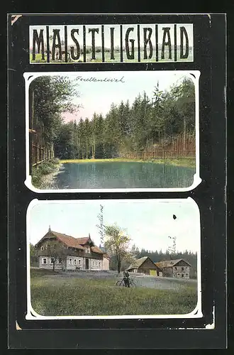 AK Mastigbad, Gasthaus, Forellenteich