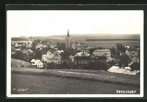 AK Bernsdorf, Blick von Anhöhe