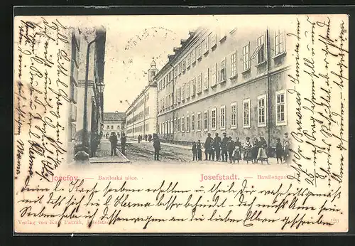 AK Josefstadt / Josefov / Jaromer, Baviloská ulice, Bawilongasse