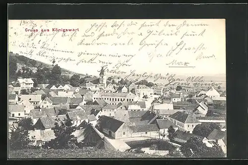 AK Königswart, Blick über die Stadt
