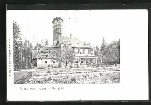 AK Karlsbad, Restaurant Aberg mit Terrasse