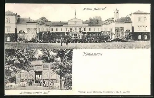 AK Königswart, Schloss Metternich, Schlossrestaurant Beer