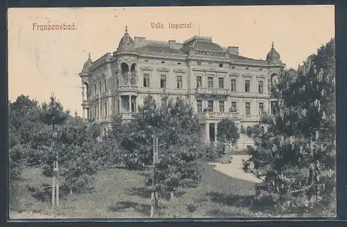AK Franzensbad, Villa Imperial