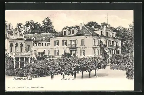 AK Franzensbad, Hotel Kreuz