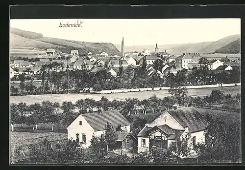 AK Lodenice, Wohnhäuser am Stadtrand